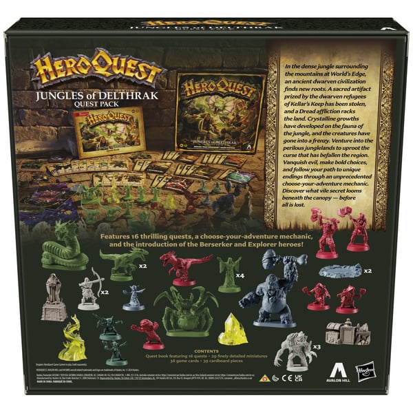 Hasbro Gaming Avalon Hill HeroQuest Jungles of Delthrak Quest-pack