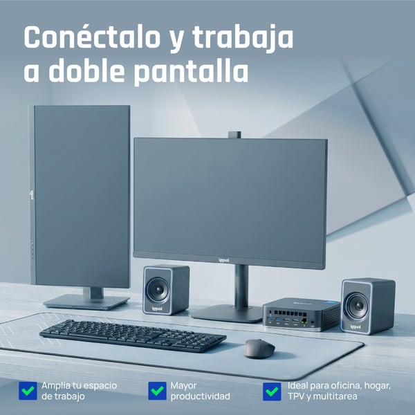 iggual Teseracto Pro Intel® Core™ i5 i5-1235U 16 GB DDR4-SDRAM 512 GB SSD Mini PC Mini-PC Svart
