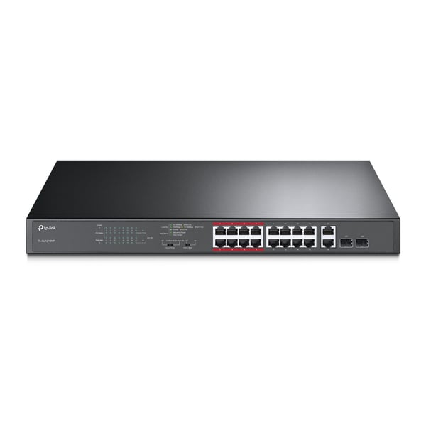 TP-Link TL-SL1218MP nätverksswitchar Ohanterad Fast Ethernet (10/100) Strömförsörjning via Ethernet (PoE) stöd Svart