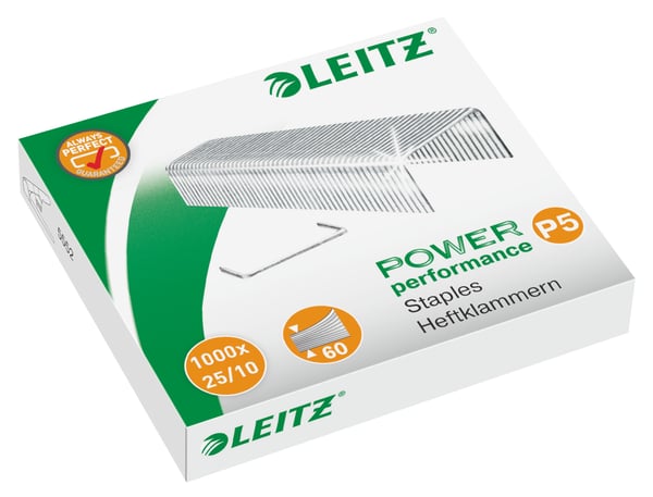 Leitz Hæfteklammer Power Performance P5 25/10 æske a 1000 Leitz Hæfteklammer Power Performance P5 25/10 æske a 1000