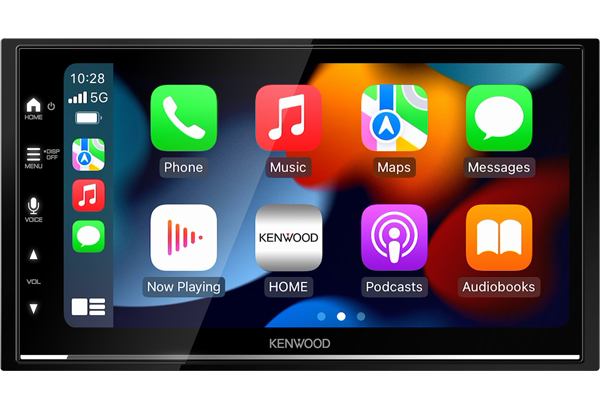 Kenwood DMX7722DABS radio/digitalmottagare för bil Svart Wi-Fi Bluetooth