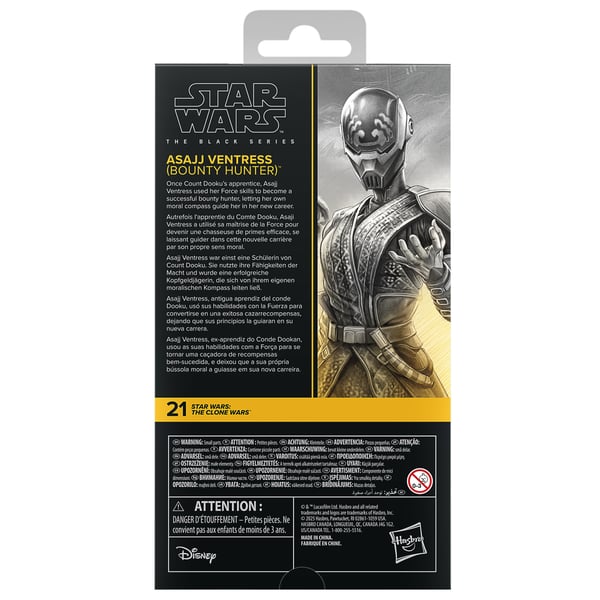 Star Wars Black Series-actionfigur Asajj Ventress (prisjägare)