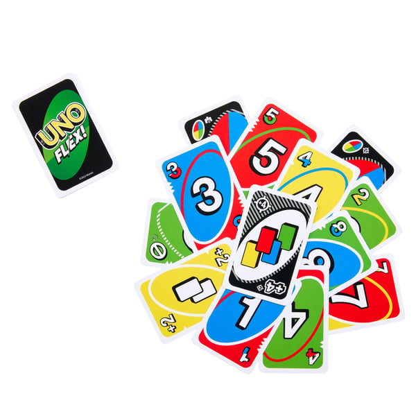 Mattel Games UNO Flex-kortspel, roliga spel för familjen och för spelkvällar