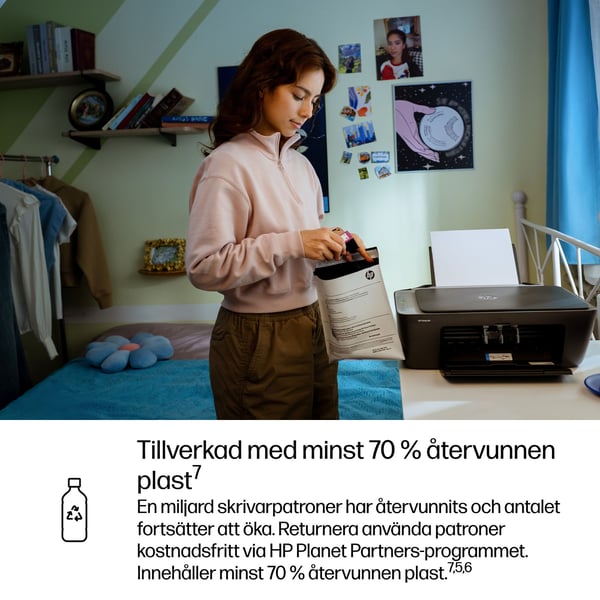 HP DeskJet 2910 Trådlöst All-in-One Färg Skrivare, Instant Ink