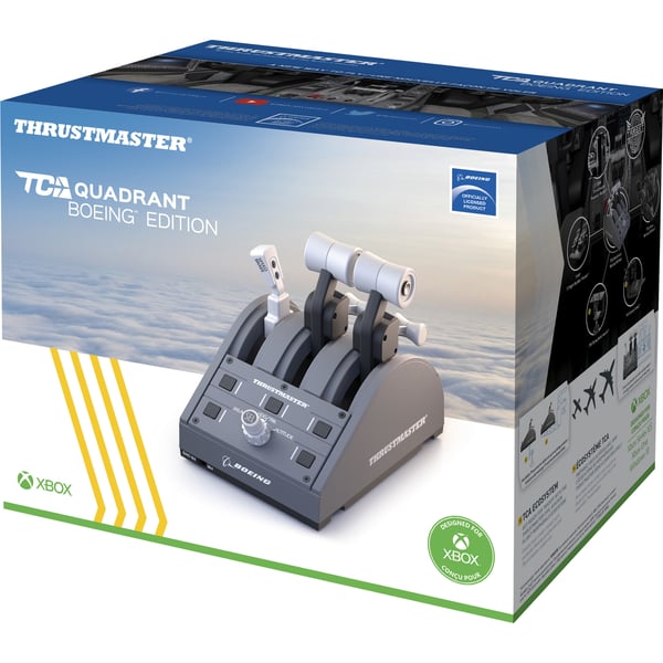 Thrustmaster TCA Quadrant Boeing Edition Grå USB Joystick PC, Xbox, Xbox One X, Xbox Series S