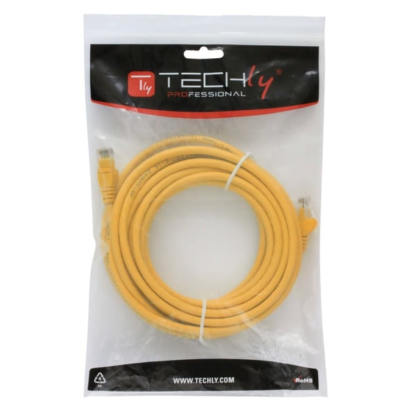 Techly ICOC CCA5U-100-YET netværkskabel Gul 10 m Cat5e U/UTP (UTP)