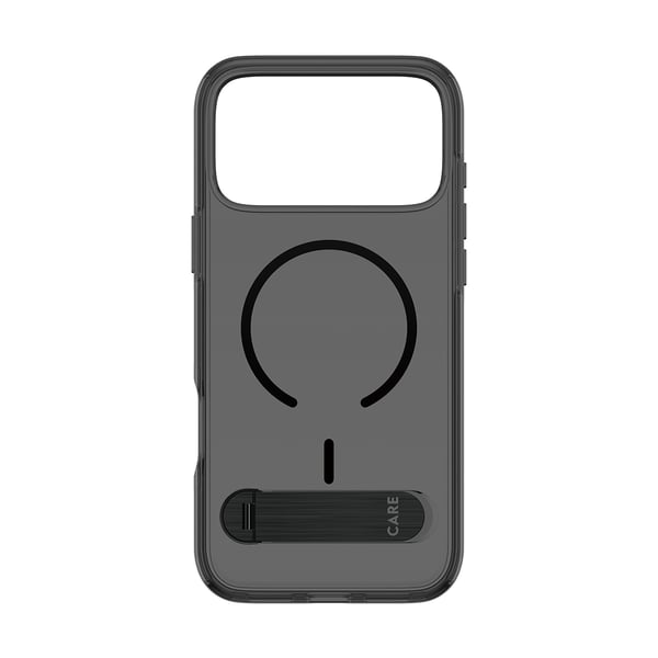 PanzerGlass CARE™ by ® Kickstand Case Smokey m. Sort MagSafe iPhone 18 Pro Max | 17 Pro Max