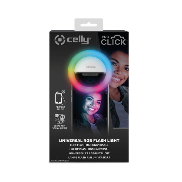 Celly CLICKLIGHTRGBWH LED-panellampa Rund