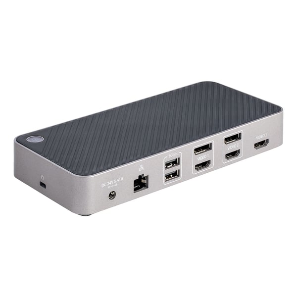 StarTech.com USB-C Triple Monitor Docking Station - HDMI/DP Triple 4k USB-C Dock - 5x USB Hub - GbE