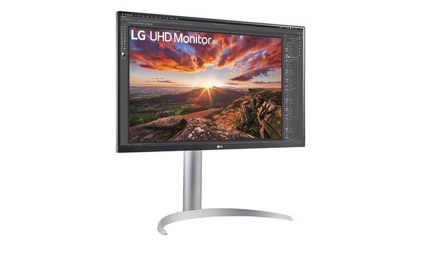 LG 27UP850N-W tietokoneen litteä näyttö 68,6 cm (27") 3840 x 2160 pikseliä 4K Ultra HD LED Hopea, Musta