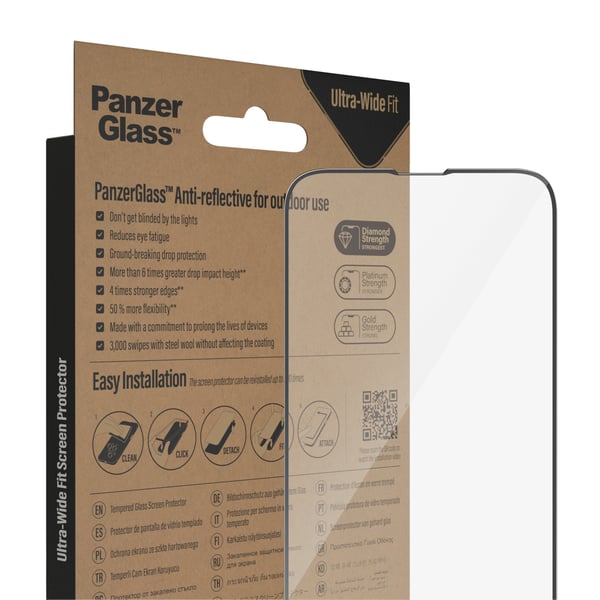 PanzerGlass ® Anti-Reflective Skærmbeskyttelse iPhone 14 Plus | 13 Pro Max | Ultra-Wide Fit m. EasyAligner