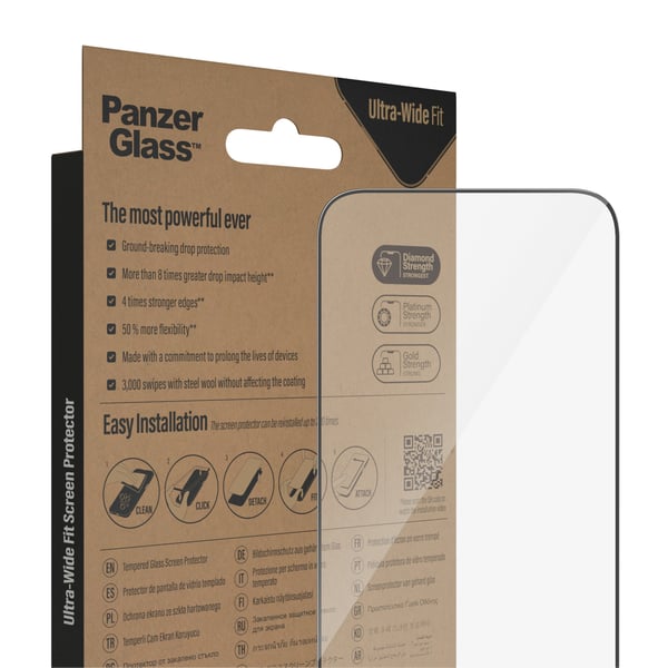 PanzerGlass ® Skærmbeskyttelse iPhone 14 Pro Max | Ultra-Wide Fit m. EasyAligner