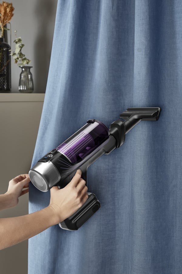Rowenta RH2039 2-i-1 stangstøvsuger Batteri Dry Poseløs 0,4 L 250 W Sort, Lilla