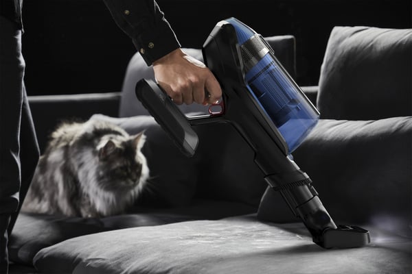 Rowenta RH98C0 2-i-1 stangstøvsuger Batteri Tør&våd Poseløs 0,9 L 320 W Blå, Grå