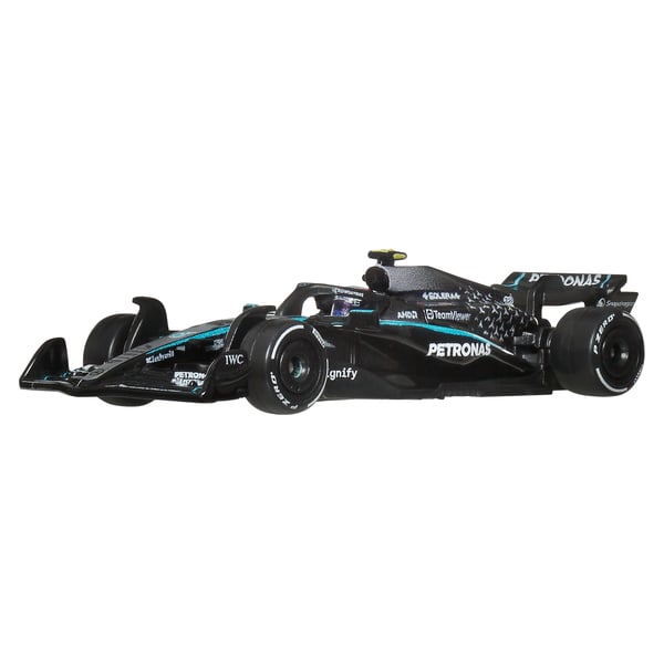 Hot Wheels Premium Mercedes-AMG PETRONAS Formula One-team i 2-pack med Russells och Antonellis racerbilar