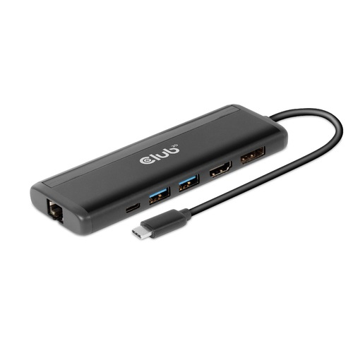 CLUB3D CSV-1597 dockningsstationer för bärbara datorer Dockning USB 3.2 Gen 1 (3.1 Gen 1) Type-C Svart