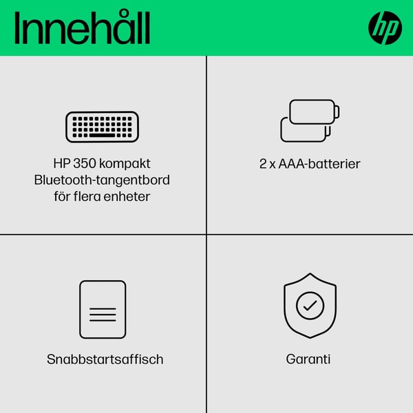 HP 350 kompakt Bluetooth-tangentbord för flera enheter