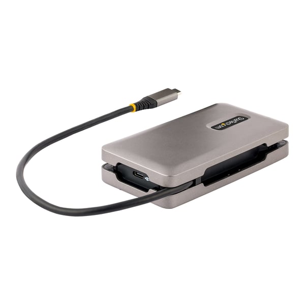 StarTech.com DKT31CH2CPD3 kannettavien tietokoneiden telakka ja porttitoistin Langallinen USB 3.2 Gen 2 (3.1 Gen 2) Type-C Harmaa