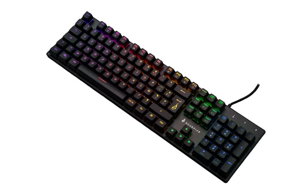 SureFire KingPin M2 tangentbord Spela USB AZERTY Fransk Svart, Metallisk