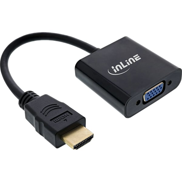 InLine 65003B videokabeladapter 0,1 m Svart