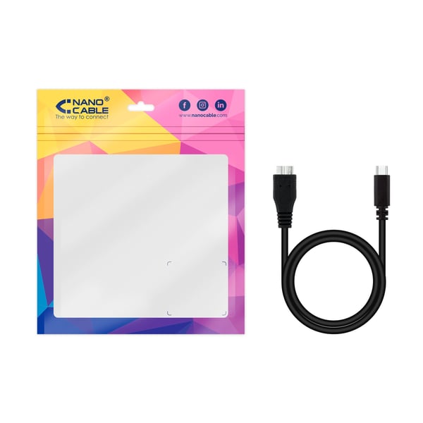 Nanocable 10.01.1201-BK USB-kabel USB 3.2 Gen 1 (3.1 Gen 1) 1 m USB C Micro-USB B 5 Gbit/sek. Sort