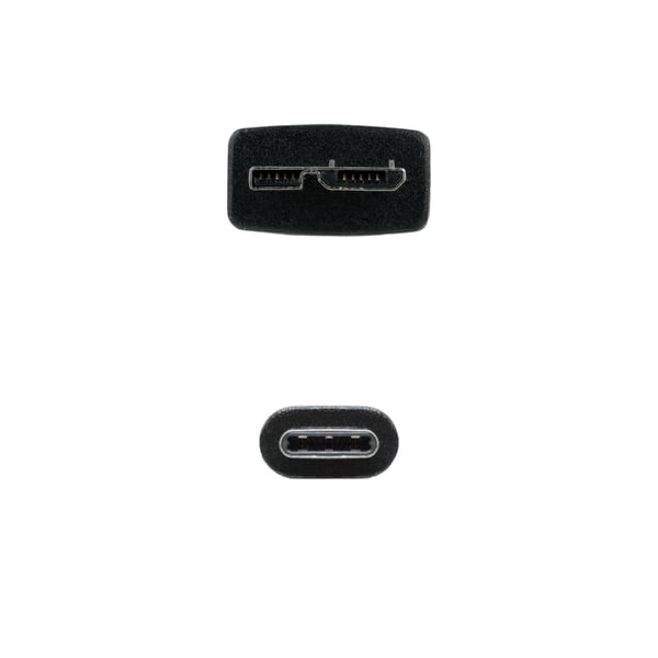 Nanocable 10.01.1201-BK USB-kabel USB 3.2 Gen 1 (3.1 Gen 1) 1 m USB C Micro-USB B 5 Gbit/sek. Sort