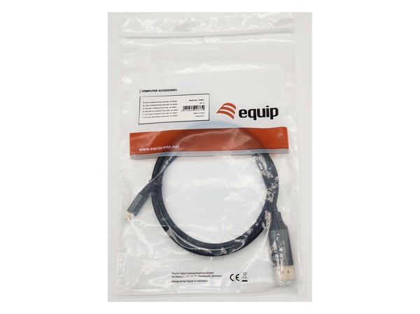 Equip 133421 videokaapeli-adapteri 1 m USB Type-C DisplayPort Harmaa
