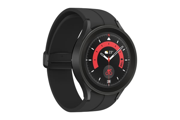 Samsung Galaxy Watch5 Pro 3,56 cm (1.4") OLED 45 mm Digital 450 x 450 pixel Berøringsskærm 4G Sort Wi-Fi GPS (satellit)