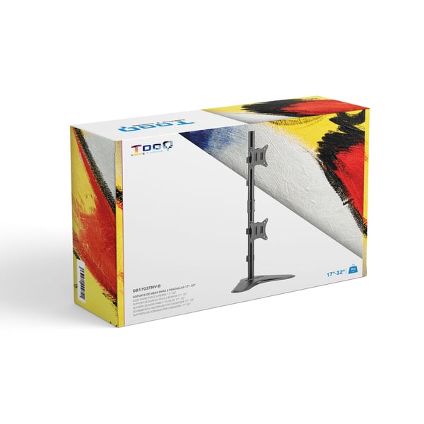 TooQ DB1703TNV-B skærmbeslag og -stativer 81,3 cm (32") Skrivebord Sort