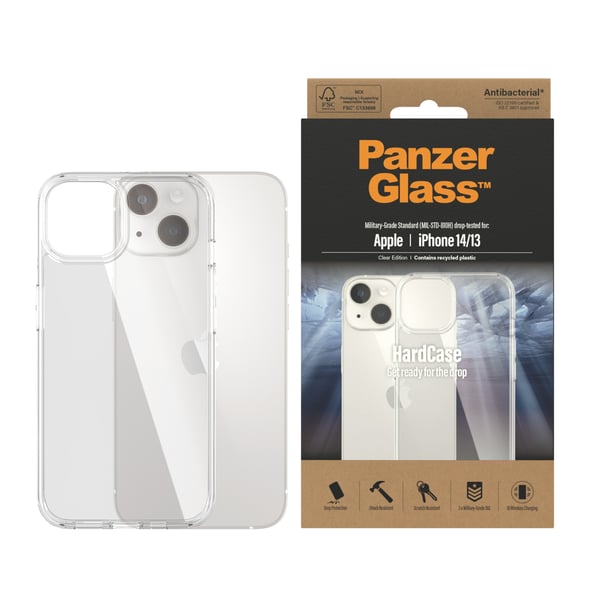 PanzerGlass ® HardCase iPhone 14 | 13 | Clear mobiltelefonfodral 15,5 cm (6.1") Mobilskal Transparent