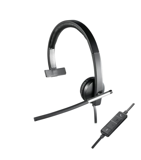 Logitech H650E Kuulokkeet Langallinen Pääpanta Toimisto/puhelukeskus USB A-tyyppi Musta, Hopea