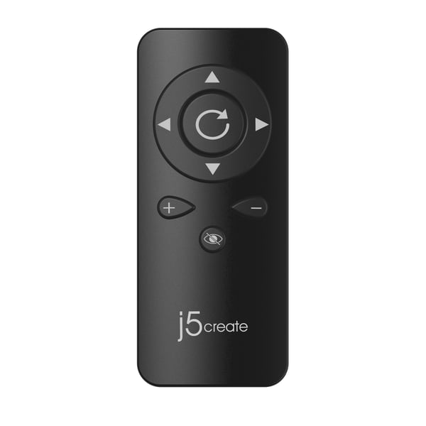 j5create JVCU435-N USB™ 4K Ultra HD-webkamera med fjernstyret 5x digital zoom