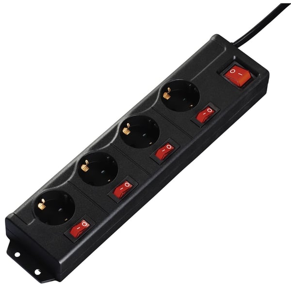 Hama 137257 stikdåse 1,4 m 4 AC stikkontakt(er) Indendørs Hvid