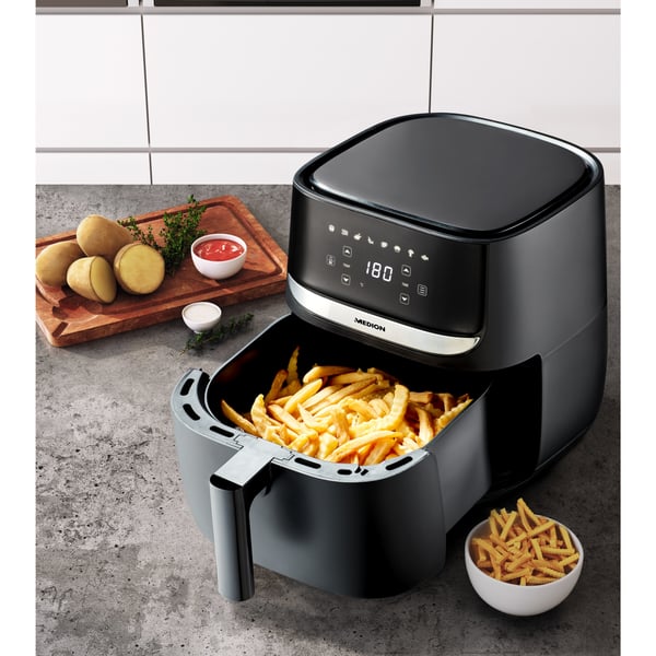 MEDION MD 10532 Single 5,7 l Fristående 1700 W Varmluftsfritös Svart