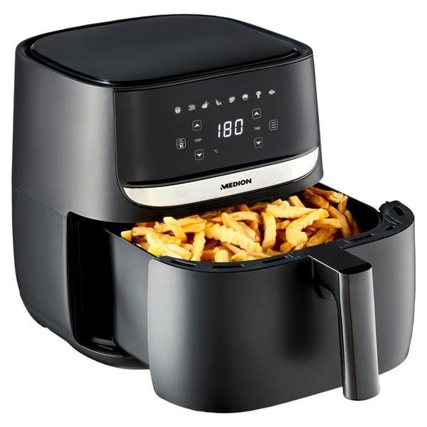 MEDION MD 10532 Single 5,7 l Fristående 1700 W Varmluftsfritös Svart