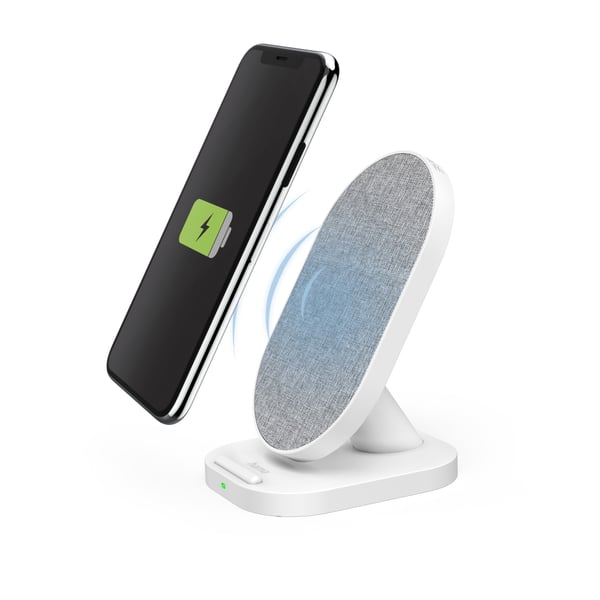 Hama QI-FC10S-Fab Smartphone Hvid USB Trådløs opladning Hurtig opladning Indendørs