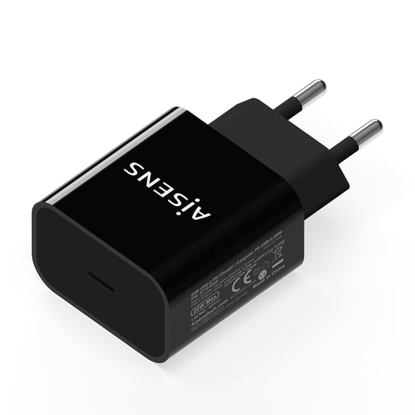 AISENS A110-0538 oplader til mobil enhed Universel Sort Vekselstrøm Hurtig opladning Indendørs