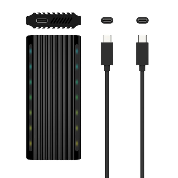 AISENS ASM2-RGB012B drevkabinet SSD kabinet Sort M.2