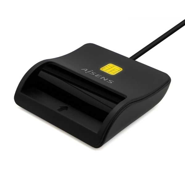 AISENS ASCR-SN03C-BK läsare för inpasseringskontroll USB-åtkomstkontrolläsare Svart