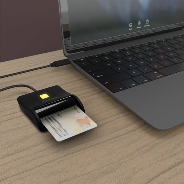AISENS ASCR-SN03C-BK läsare för inpasseringskontroll USB-åtkomstkontrolläsare Svart
