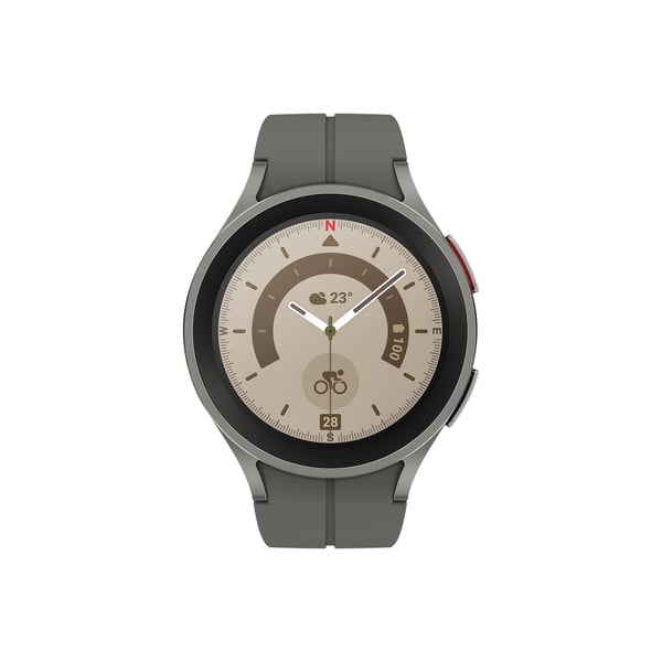 Samsung Galaxy Watch5 Pro 3,56 cm (1.4") OLED 45 mm Digital 450 x 450 pixel Berøringsskærm Titanium Wi-Fi GPS (satellit) Samsung Galaxy Watch5 Pro 3,56 cm (1.4") OLED 45 mm Digital 450 x 450 pixel Berøringsskærm Titanium Wi-Fi GPS (satellit)