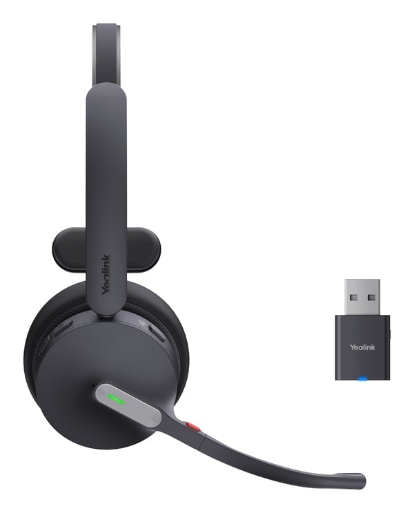 Yealink WH64 Hybrid Mono Teams Kuulokkeet Langaton Pääpanta Toimisto/puhelukeskus Micro-USB Bluetooth Musta