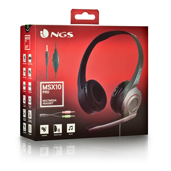 NGS MSX 10 PRO Kuulokkeet Langallinen Pääpanta Pelaaminen Musta
