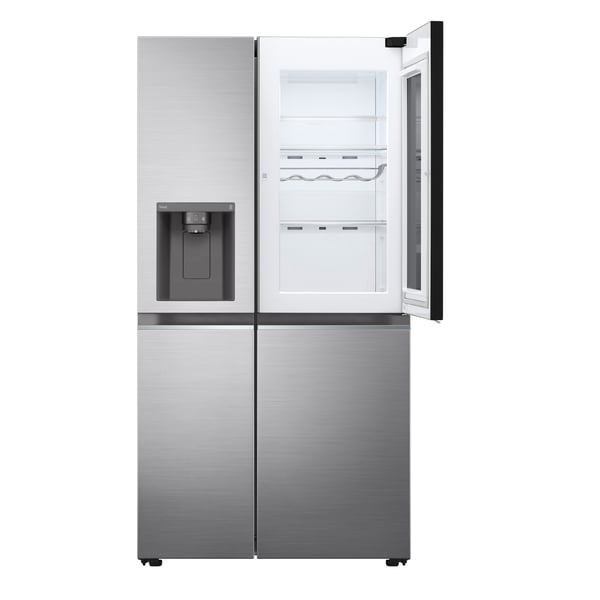 LG InstaView GSXV80PZLE side-by-side køle-fryseskab Fritstående 635 L Sølv