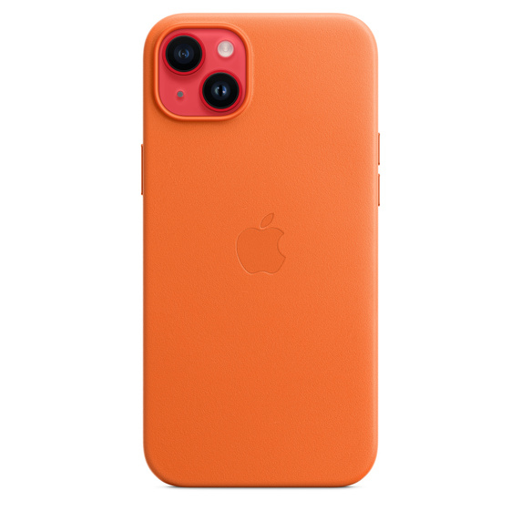 Apple Læder-etui med MagSafe til iPhone 14 Plus – orange