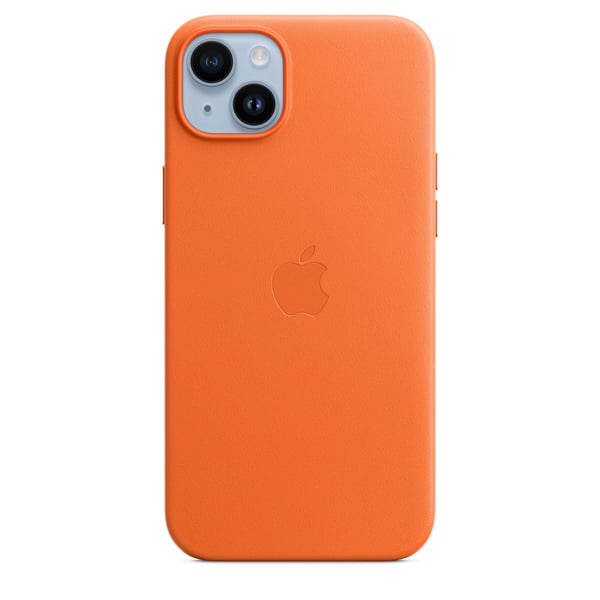 Apple Læder-etui med MagSafe til iPhone 14 Plus – orange