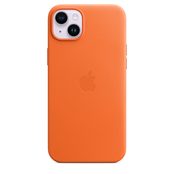 Apple Læder-etui med MagSafe til iPhone 14 Plus – orange