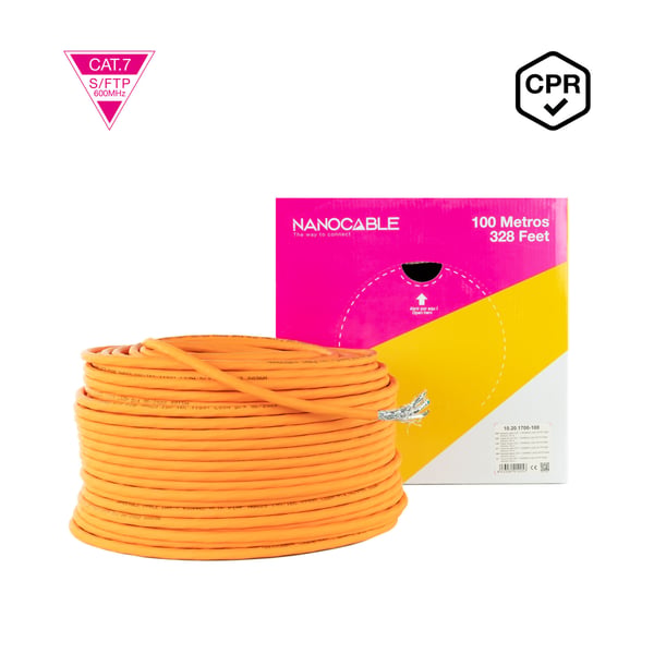 Nanocable 10.20.1700-100 nätverkskablar Orange 100 m Cat7 SF/UTP (S-FTP)