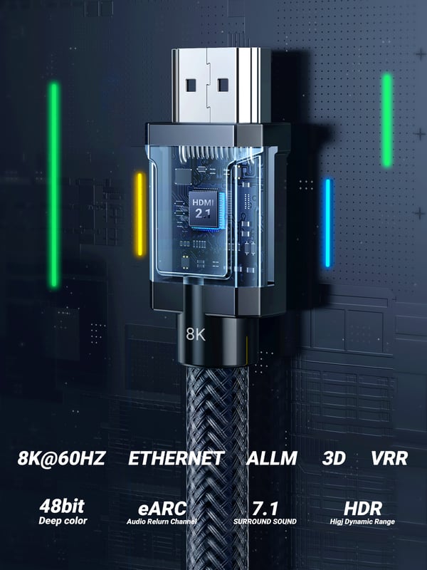 Ugreen 806020 HDMI-kaapeli 3 m HDMI-tyyppi A (vakio) Musta