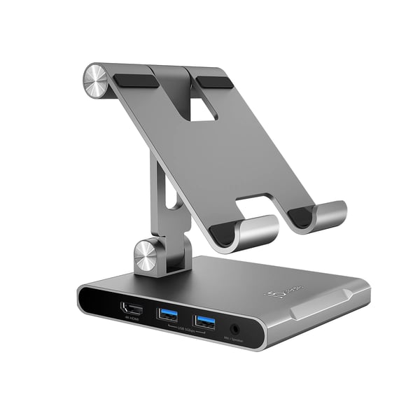 j5create JTS224-N Multi-Angle-stativ med docking-station til iPad Pro®